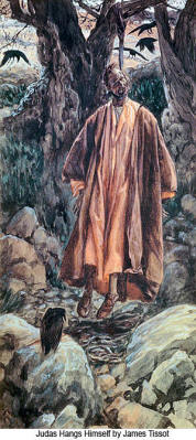 Judas verhing zichzelf